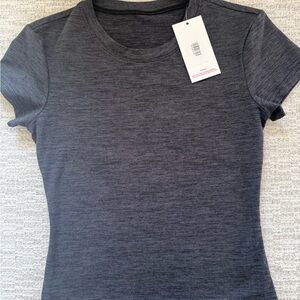 Cloud Baby Tee Size Med Women's Gray Short Sleeve Top